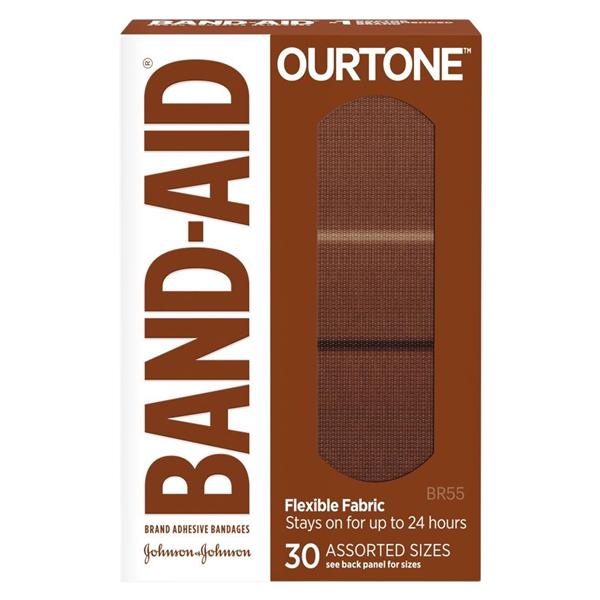 J&J Dental -Band-Aid Ourtone Bandage Memory Weave Fabric Assorted Sizes BR55 30/Box 119586