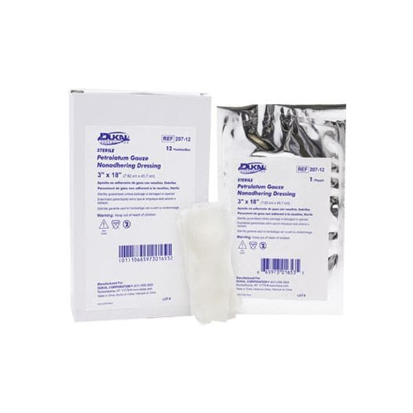 Dukal LLC Gauze Petrolatum Dressing 1/2x72" Not Made With Natural Rubber Latex - 204-12