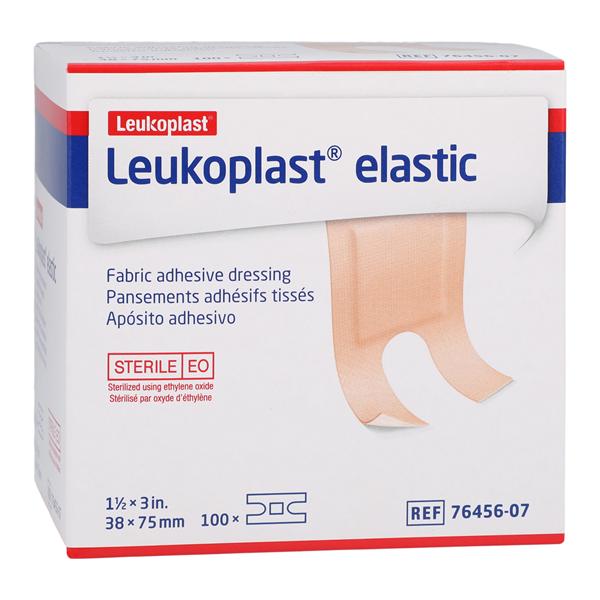 BSN Medical, Inc -Leukoplast Adhesive Bandage Elastic/Fabric 1-1/2x3" Tan Sterile 100/Box, 12 BX/CA 7645607