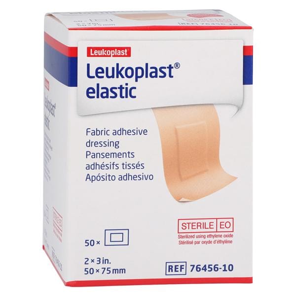 BSN Medical, Inc -Leukoplast Patch Bandage Elastic/Fabric 2x3" Tan Sterile 50/Box, 12 BX/CA 7645610