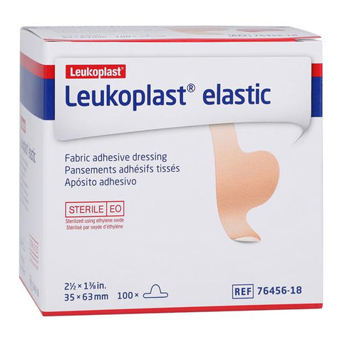 BSN Medical, Inc -Leukoplast Adhesive Bandage Elastic/Fabric 2.5x1.38" Tan Sterile 100/Box, 12 BX/CA 7645618