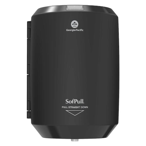 Georgia Pacific -SofPull Paper Towel Towel Dispenser Black Plastic 1 Roll Wall Mount For Centerpull Junior Capacity Paper Towel 28125 Each 58008B