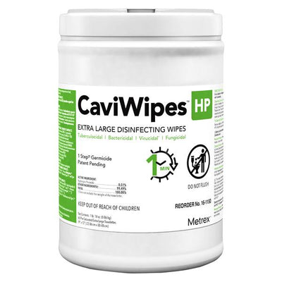 Metrex/TotalCare CaviWipes HP Surface Disinfectant X-Large Canister 65/Cn, 12 CN/CA - 16-1150