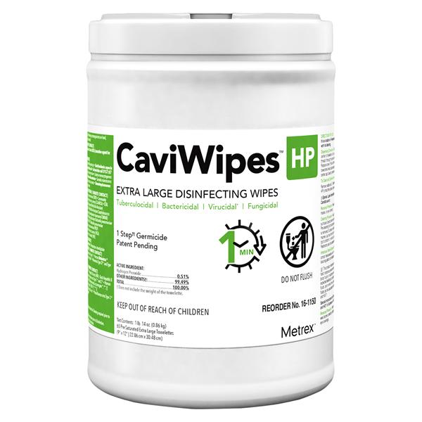 Metrex/TotalCare CaviWipes HP Surface Disinfectant X-Large Canister 65/Cn, 12 CN/CA - 16-1150