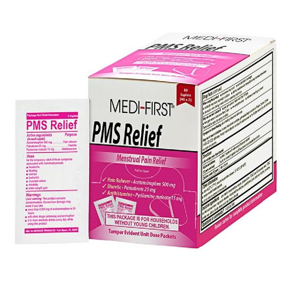 Medique Products Medi-First Caplets PMS Relief 40x2/Box - 82380