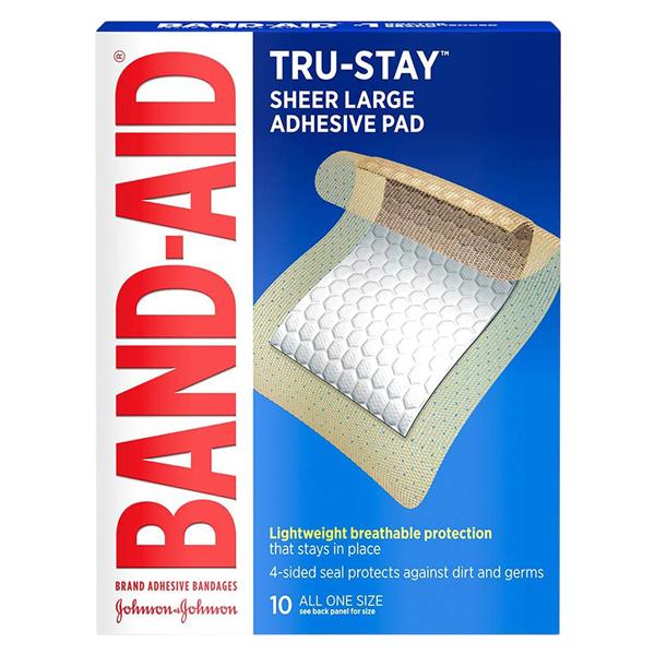 J&J Dental -Band-Aid Adhesive Strip Bandage Plastic 2.88x4" Tan Sterile 10x24/Case 118338