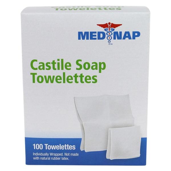 Med-Nap LLC Med-Nap Castile Soap Wipes 5x7" 100/Box - 94007