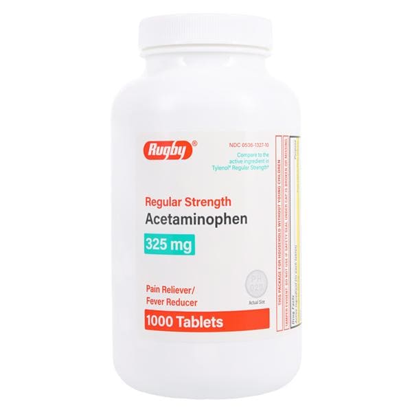 Major-Rugby Pharmaceuticals Acetaminophen Tablets 325mg 1000/Bottle - 371080