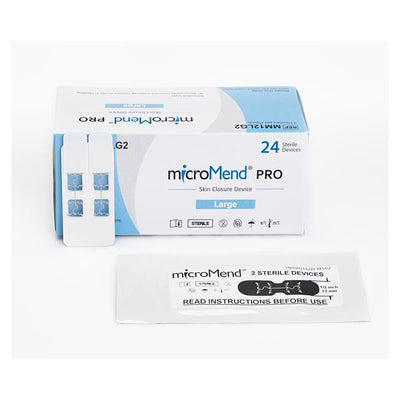 Surgical Specialties Corp MicroMend Wound Closure Device Wound Clip Stainless Steel 43x12mm Clear 12Pk/Bx - MM12LG2