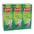 J&J Sales & Logistics Co Zyrtec 2yr-Adult Allergy Oral Solution Dye Free 1mg/mL Grape 3/Pk, 12Pk/Ca 4oz 3/Package, 12 IP/CA - 300450209047