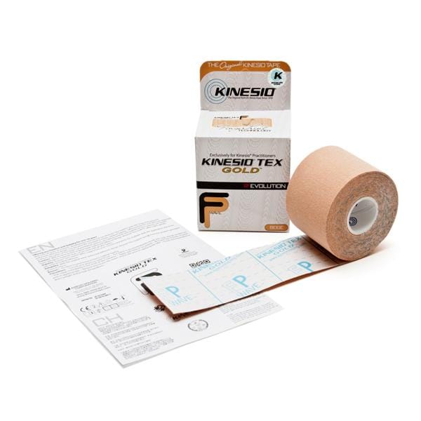 Kinesio USA Corp, Ltd -Kinesio Tex Gold FP Kinesiology Tape Cotton 2"x5.5yd Beige Non-Sterile Latex-Free 6RL/Box KNU GKT15024FP