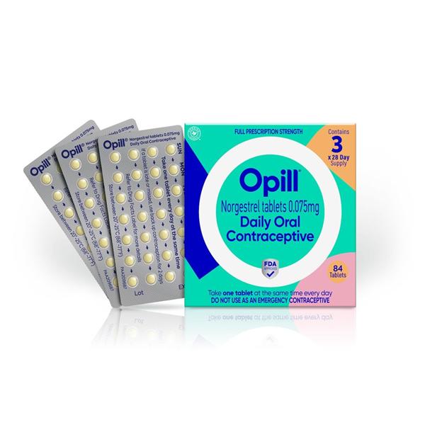 Perrigo Direct, Inc. Opill Contraceptive Tablets 0.075mg 3/Package - LPB27803