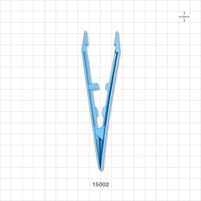 Single-Use Tweezer Forceps, Flat Pointed Tips, Light Blue - 5 inch (127 mm) - 15002
