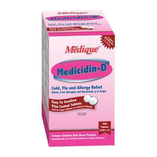 Medique Products Medicidin-D Allergy Tablets 325/2/5mg Unit Dose Packet 50x2/Box - 12033