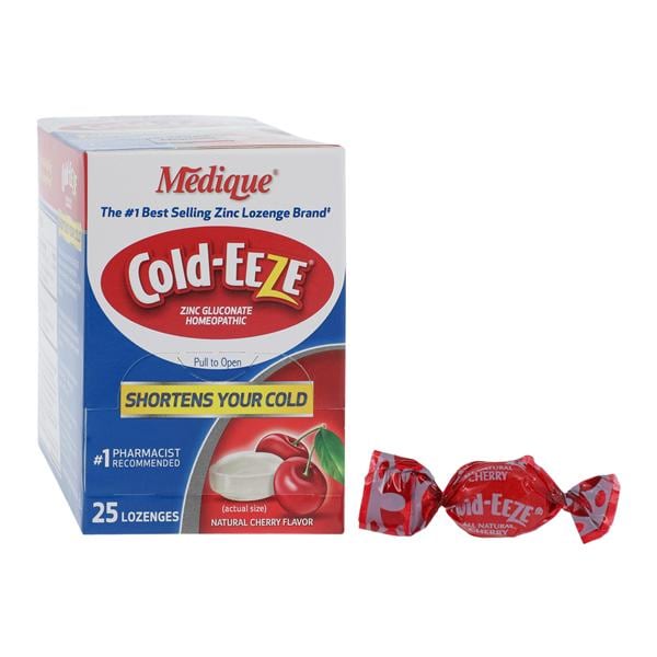 Medique Products Cold-Eeze Cough/Cold Lozenges Cherry 25/Box - 45873