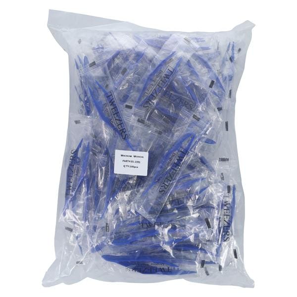Medique Products Tweezer Plastic Disposable 100/Bx - 77233