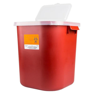 Medegen Medical Products, LLC -Sharps Container 8gal Red 13-3/4x14x13-3/4" Horizontal Drop Polypropylene X-Large Stackable Non-Sterile Each, 10 EA/CA MAI 8705