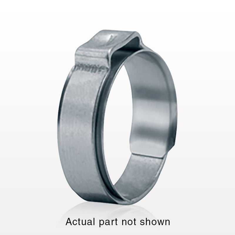 Oetiker 1-Ear Clamp with Insert, Degreased, 100/Bag - 0.315 inch Closed - 0.374 inch Open Range (8 mm - 9.5 mm) - 15400075
