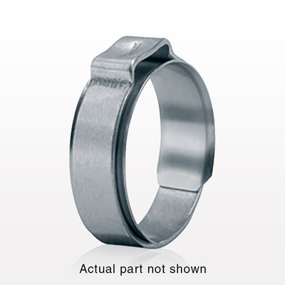 Oetiker 1-Ear Clamp with Insert, Degreased, 100/Bag - 0.437 inch Closed - 0.515 inch Open Range (11.1 mm - 13.1 mm) - 15400089