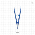 Single-Use Tweezer Forceps, Flat Square Tips, Dark Blue - 5 inch (127 mm) - 15501
