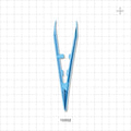 Single-Use Tweezer Forceps, Flat Square Tips, Blue - 5 inch (127 mm) - 15502