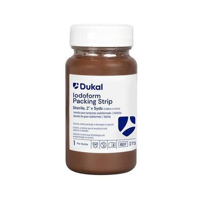 Dukal LLC Gauze Iodoform Packing Strip 2"x5yd Sterile Not Made With Natural Rubber Latex - 273