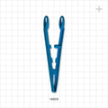 Single-Use Tweezer Forceps, Flat Round Tips, Dark Blue - 5 inch (127 mm) - 16005