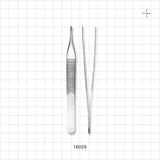 Single-Use Adson Tweezer Forceps, Serrated Tips, Satin Finish - 4.75 inch (121 mm) - 16029