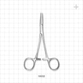 Single-Use Locking Kelly Forceps, Satin Finish - 5.5 inch (140 mm) - 16032