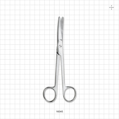 Single-Use Curved Mayo Scissors, Satin Finish - 6.75 inch (172 mm) - 16045