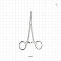 Single-Use Halstead Mosquito Forceps, Curved, Mirror Finish - 5 inch (127 mm) - 16057