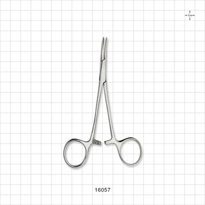Single-Use Halstead Mosquito Forceps, Curved, Mirror Finish - 5 inch (127 mm) - 16057