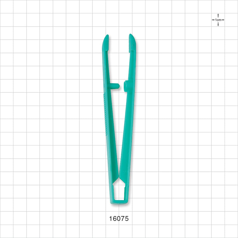 Single-Use Tweezer Forceps, Teal - 5 inch (127 mm) - 16075