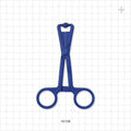 Single-Use Locking Forceps, Dark Blue - 5 inch (127 mm) - 16106