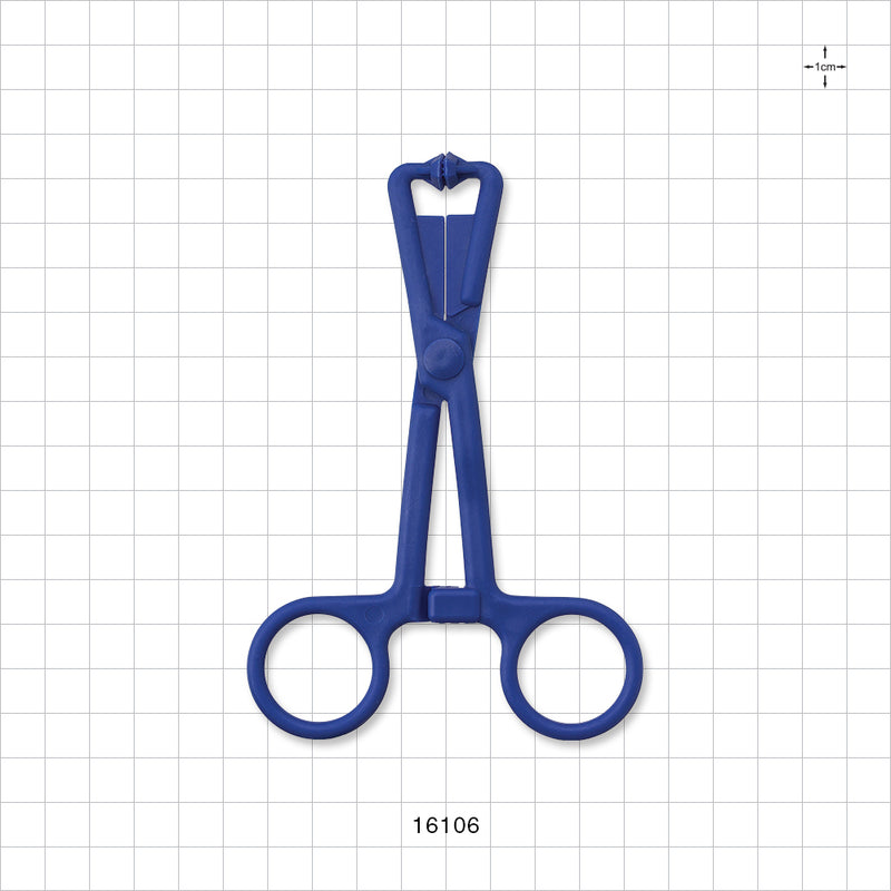 Single-Use Locking Forceps, Dark Blue - 5 inch (127 mm) - 16106