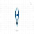 Single-Use Tweezer Forceps, Dark Blue - 3.5 inch (90 mm) - 16108