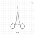 Single-Use Mayo Hegar Needle Holder Forceps, Mirror Finish - 5 inch (127 mm) - 16112