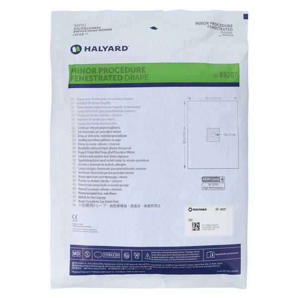 O & M Halyard -48x60" Sterile Minor Procedure Drape 3" Fenestrated 89207