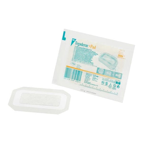 3M Medical Products Tegaderm +Pad Film Island Dressing 3-1/2x6" Sterile Rectangle NAdhr Trans Abs LF - 3589