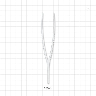 Single-Use Tweezer Forceps, White - 5.25 inch (133 mm) - 16521