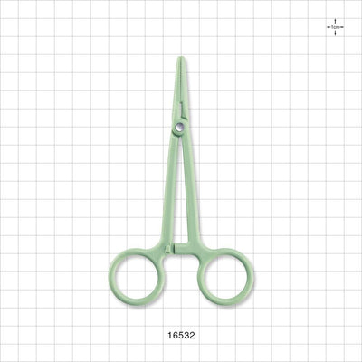 Single-Use Locking Forceps, Green - 5.25 inch (133 mm) - 16532