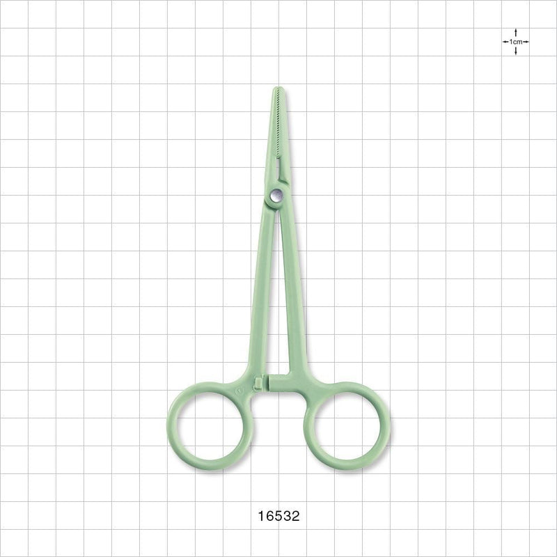 Single-Use Locking Forceps, Green - 5.25 inch (133 mm) - 16532