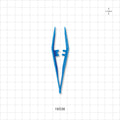 Single-Use Tweezer Forceps, Blue - 3.5 inch (90 mm) - 16536