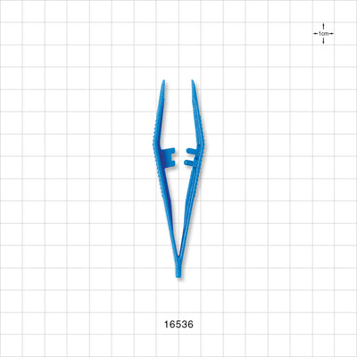 Single-Use Tweezer Forceps, Blue - 3.5 inch (90 mm) - 16536