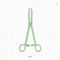 Single-Use Locking Forceps, Round Tips, Green - 7.5 inch (191 mm) - 16550