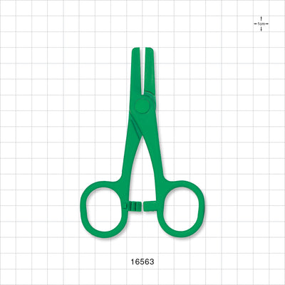 Single-Use Locking Forceps, Green - 4.75 inch (121 mm) - 16563