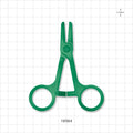 Single-Use Locking Forceps, Green - 4.25 inch (108 mm) - 16564