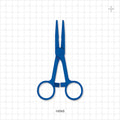 Single-Use Locking Kocher Forceps, Blue - 5.25 inch (133 mm) - 16565