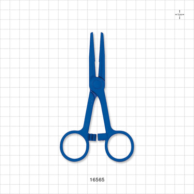 Single-Use Locking Kocher Forceps, Blue - 5.25 inch (133 mm) - 16565