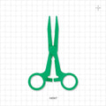 Single-Use Locking Kocher Forceps, Green - 5.5 inch (140 mm) - 16567